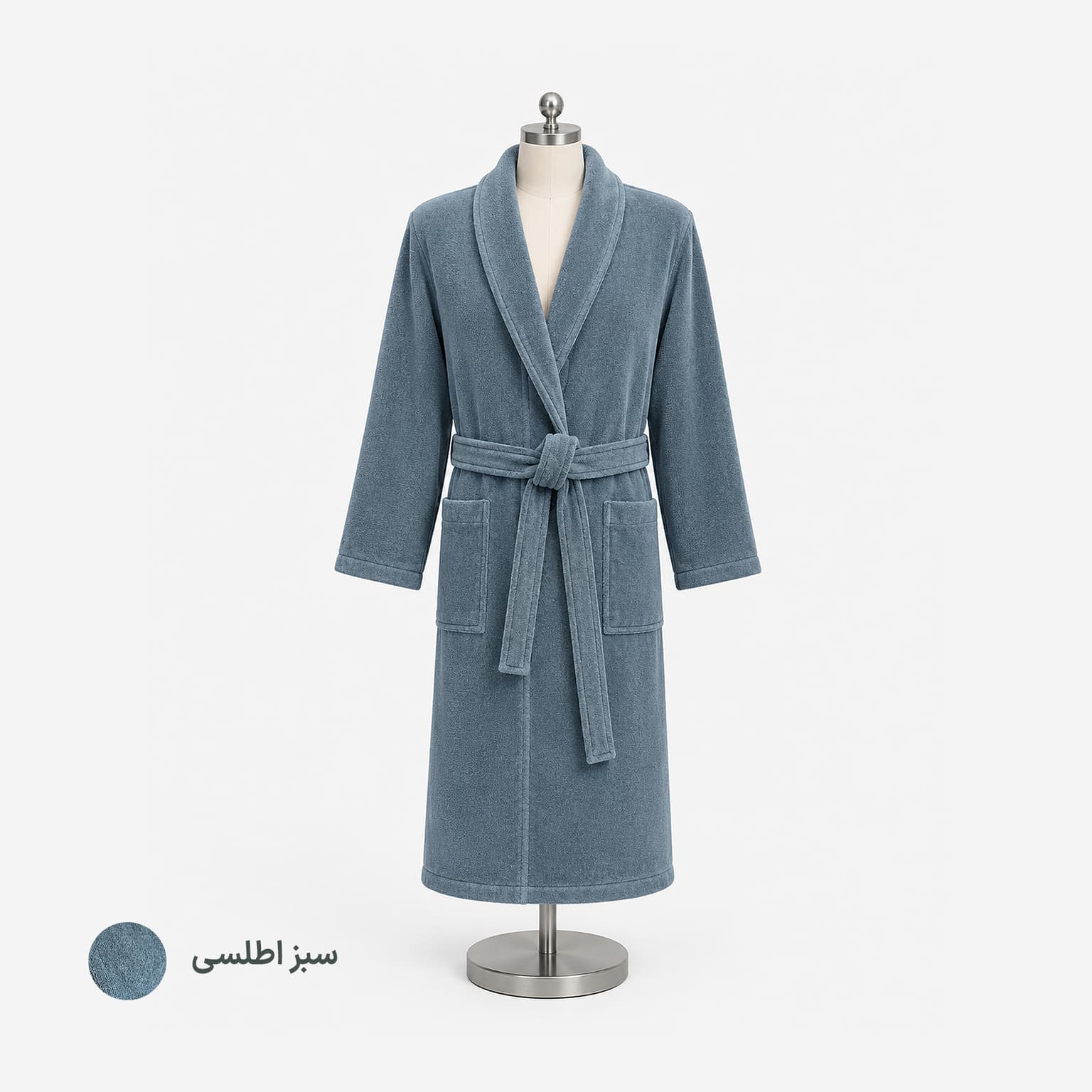 حوله تن‌پوش پنبه‌ای ارس مدل ولونا رنگ سبز اطلسی